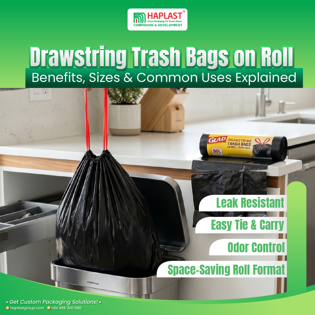 Traas Rol Ultimate Guide to Drawstring Trash Bags on Roll: Benefits, Sizes ...